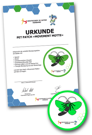 DJJV Pet Patches Movement Motte (inkl. Urkunde)