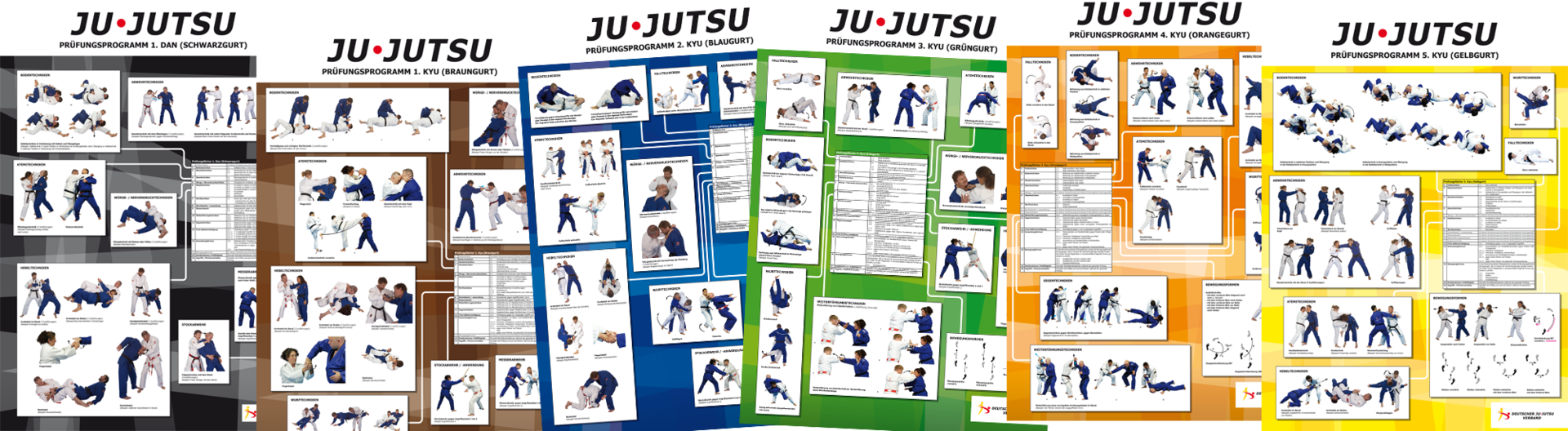 DJJV Lehrtafeln Set - Gelb- bis Schwarzgurt