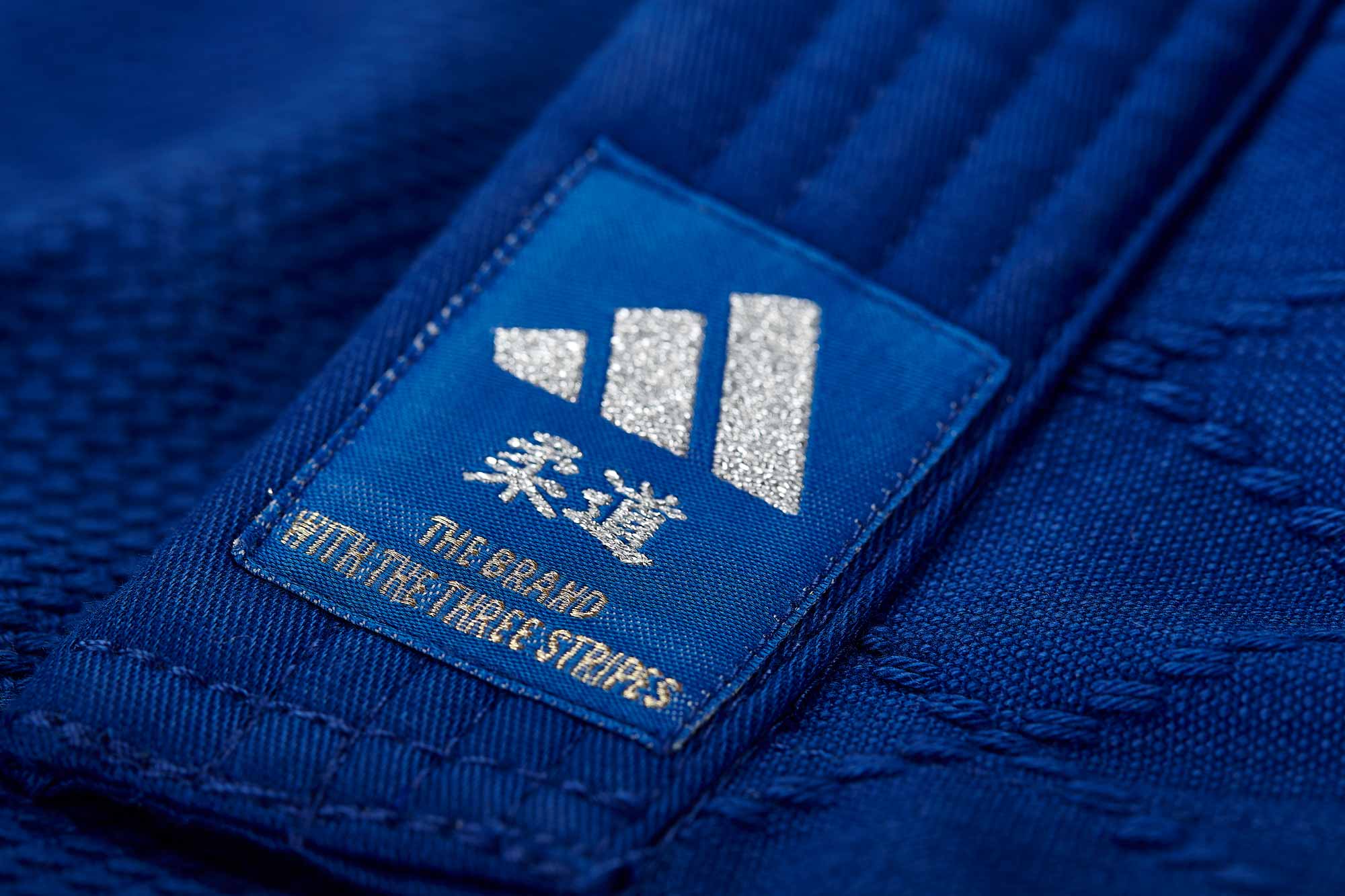 adidas Judo-Anzug Contest blau/silberne Streifen, J650B