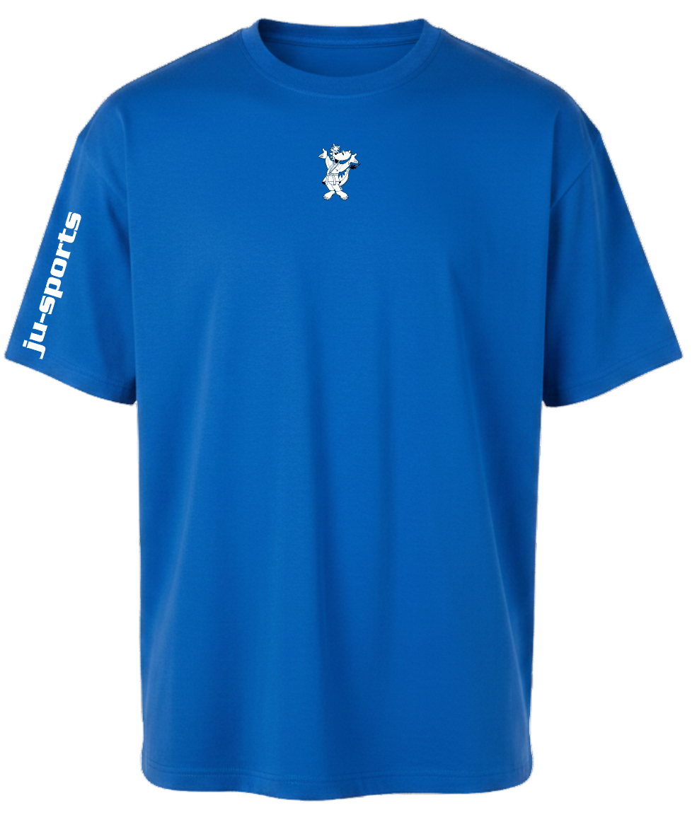 T-Shirt, Kurzarm, Rundhals, Blau, Gudril-Logo