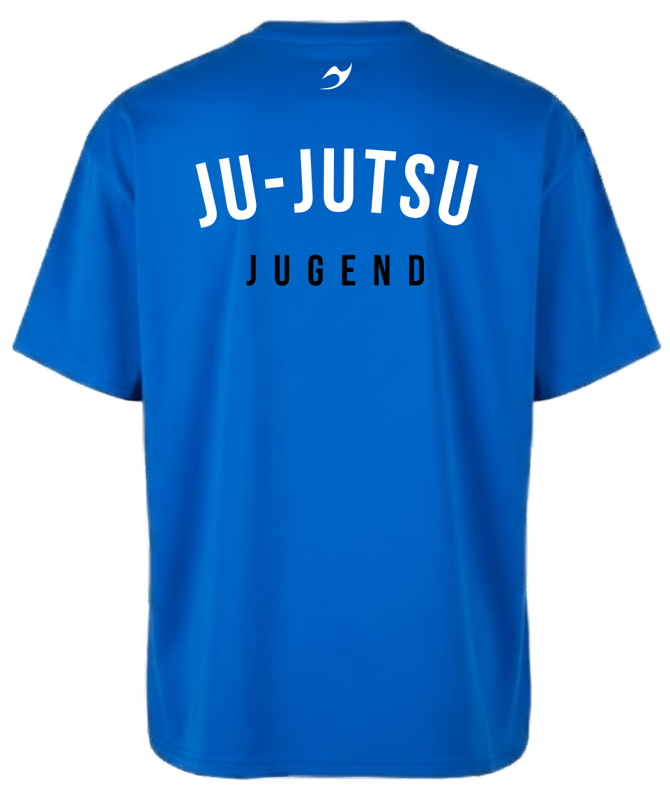 T-Shirt, Blau, Ju-Jutsu, Jugend, Kurzarm