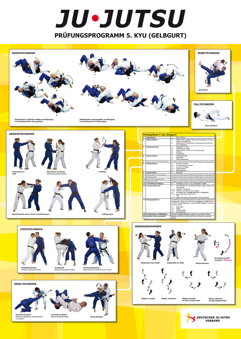 Judo gi, Judo training, Grifftechnik, Bewegungsformen, Lehrposter