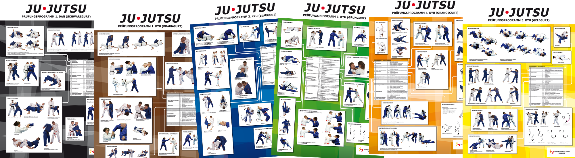DJJV Lehrtafeln Set - Gelb- bis Schwarzgurt