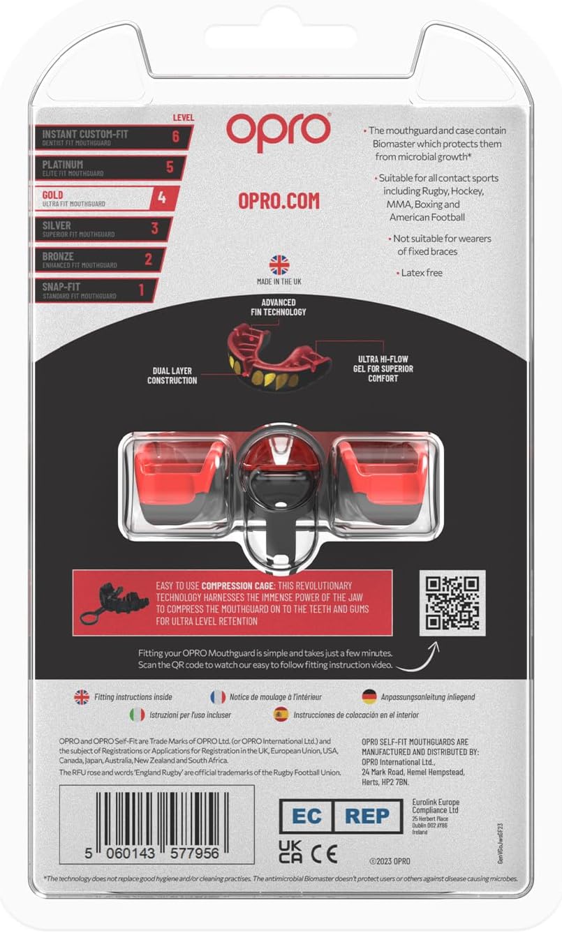 OPRO Zahnschutz Gold Jaws black/red Senior GEN5