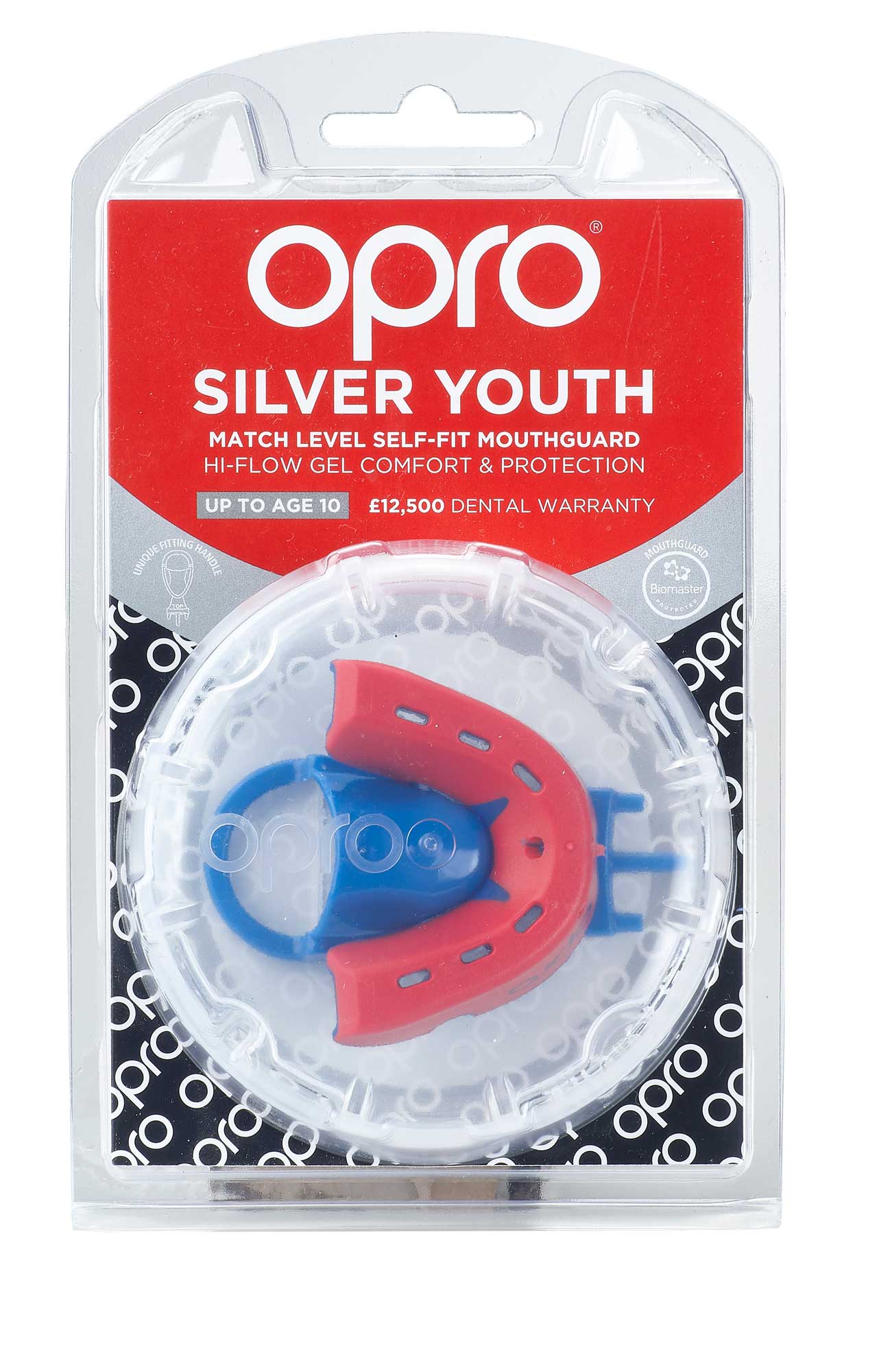 OPRO Zahnschutz Junior Silver - Red/Blue