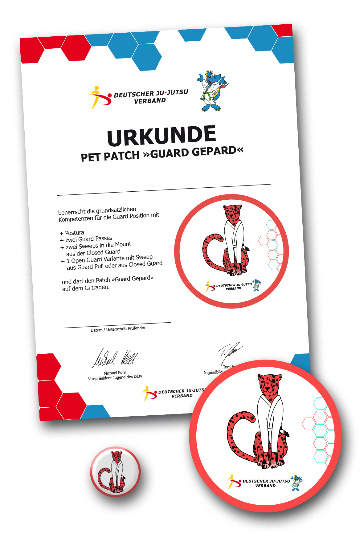 zertifikat, auszeichnung, patch, guar gepard, Abzeichen